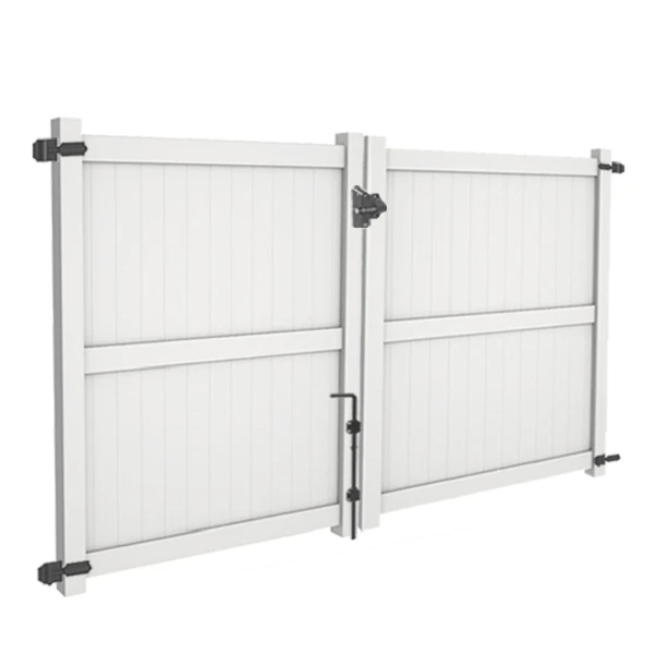 White Vinyl Privacy Gate