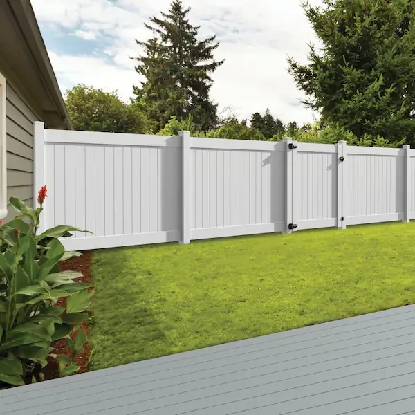 White Vinyl Privacy Gate