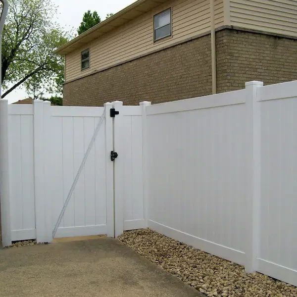 White Vinyl Privacy Gate