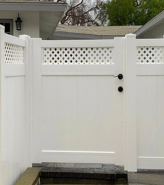 White Vinyl Privacy Gate
